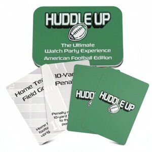 HUDDLE UP Tin Watch Party Games Football Edition Card Game